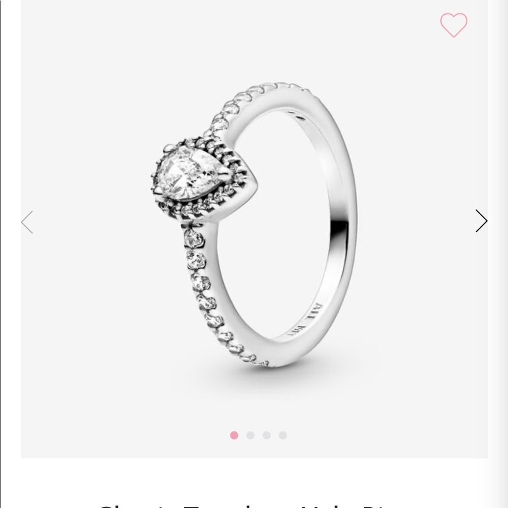 Pandora Classic Halo Teardrop Ring